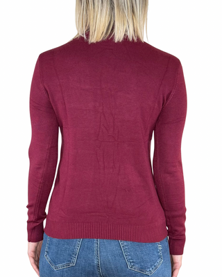 Habiti - Maglia sottile collo alto - BORDEAUX