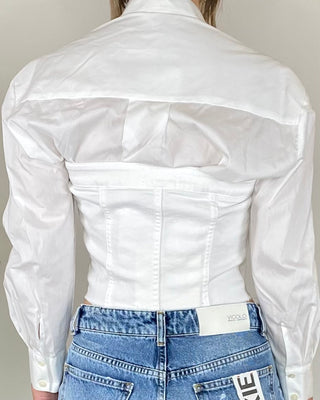 Vicolo - Top fascia bull denim - BIANCO