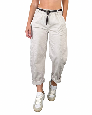 Habiti - Pantalone barrel Fiorella - SABBIA