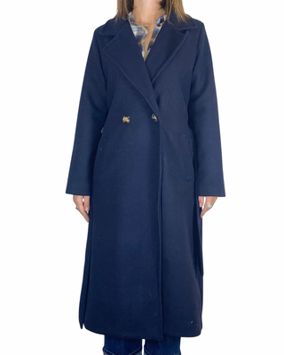 Habiti - Cappotto lungo doppiopetto - BLU