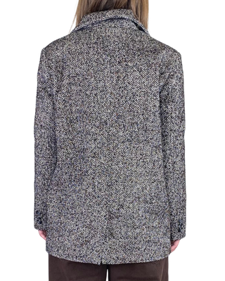 vicolo - cappottino spinato - nero