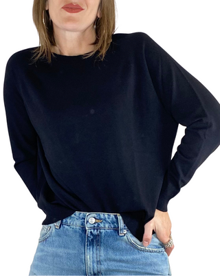 Vicolo - Maglia scatola in viscosa - NERO