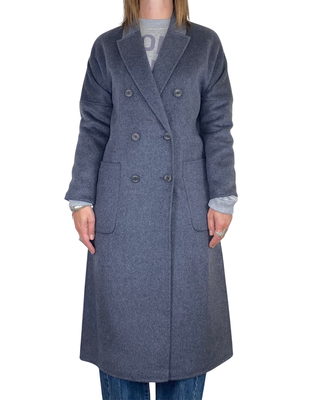 vicolo - cappotto doppiopetto hand made - antracite