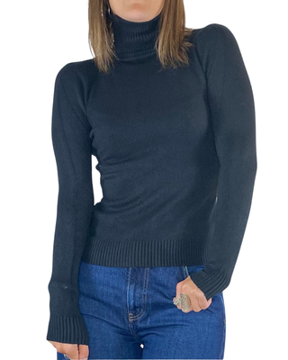 Susy Mix - Maglia collo alto - NERO