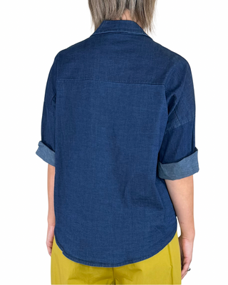 Habiti - Camicia in chambray - BLU