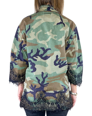 Tensione In - Giacca camouflage inserti pizzo - CAMOUFLAGE