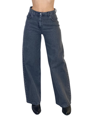 Susy Mix - Jeans con borchie a banana - NERO