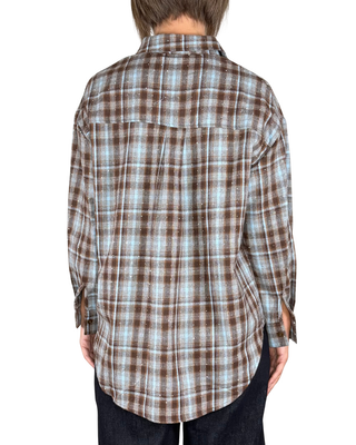 Habiti - Camicia check con borchie - CELESTE