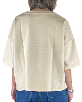 Susy Mix - Felpa "Dream" manica 3/4 - BEIGE