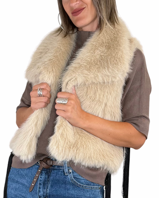 Habiti - Gilet in ecopelliccia - BEIGE