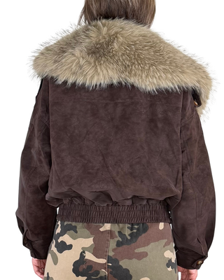 Habiti - Bomber con pelliccia - MORO