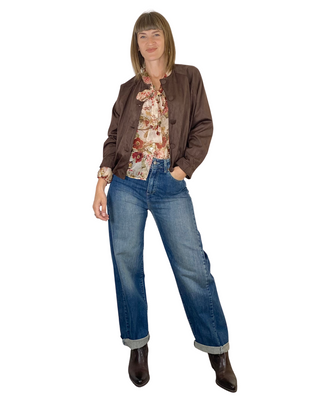 Susy Mix - Bomber effetto suede - MORO