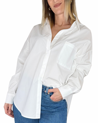 Habiti - Camicia oversize 100% cotone - BIANCO