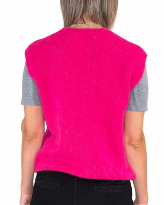 Habiti - Gilet misto baby alpaca - FUCSIA