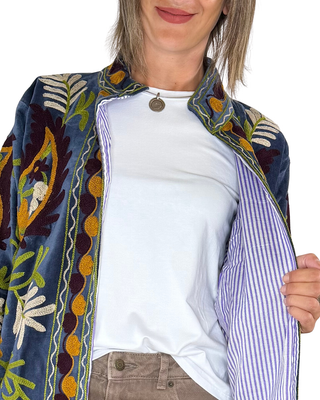 Habiti - Suzani in velluto ricamato - JEANS