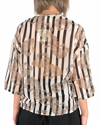 CADì - Camicia Margarita misto seta - NERO