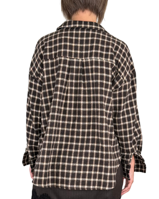 Habiti - Camicia check flanella - TABACCO