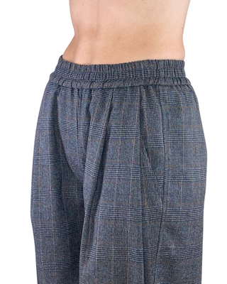 vicolo - pantalone ovetto principe di galles - antracite