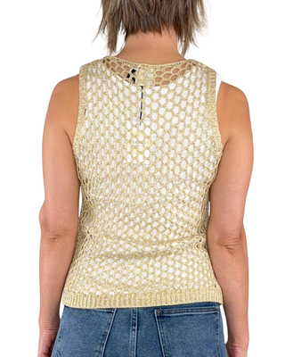 CADì - Débardeur ajouré lurex - OR