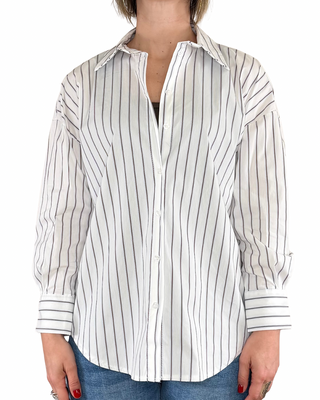 Habiti - Lia Streifenhemd - WEISS