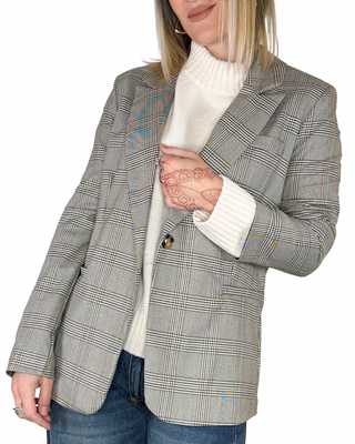 Haveone - Giacca regular check - MORO