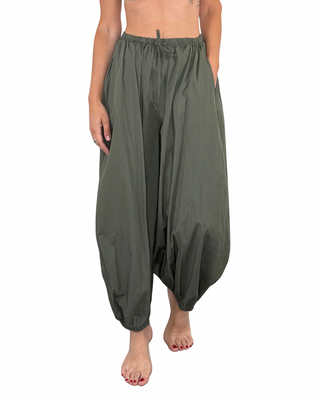 Habiti - Pantalon Jasmine - VERDE MILITARE