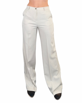 Vicolo - Pantalone palazzo gessato - BEIGE