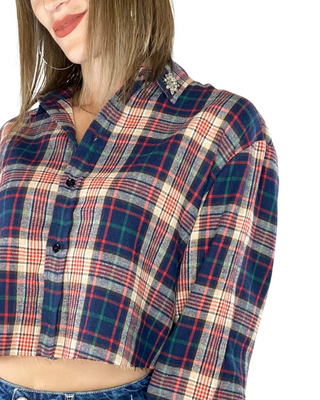 Vicolo - Camicia corta check - ROSSO