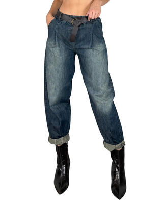 Habiti - Jeans barrel con elastico - JEANS