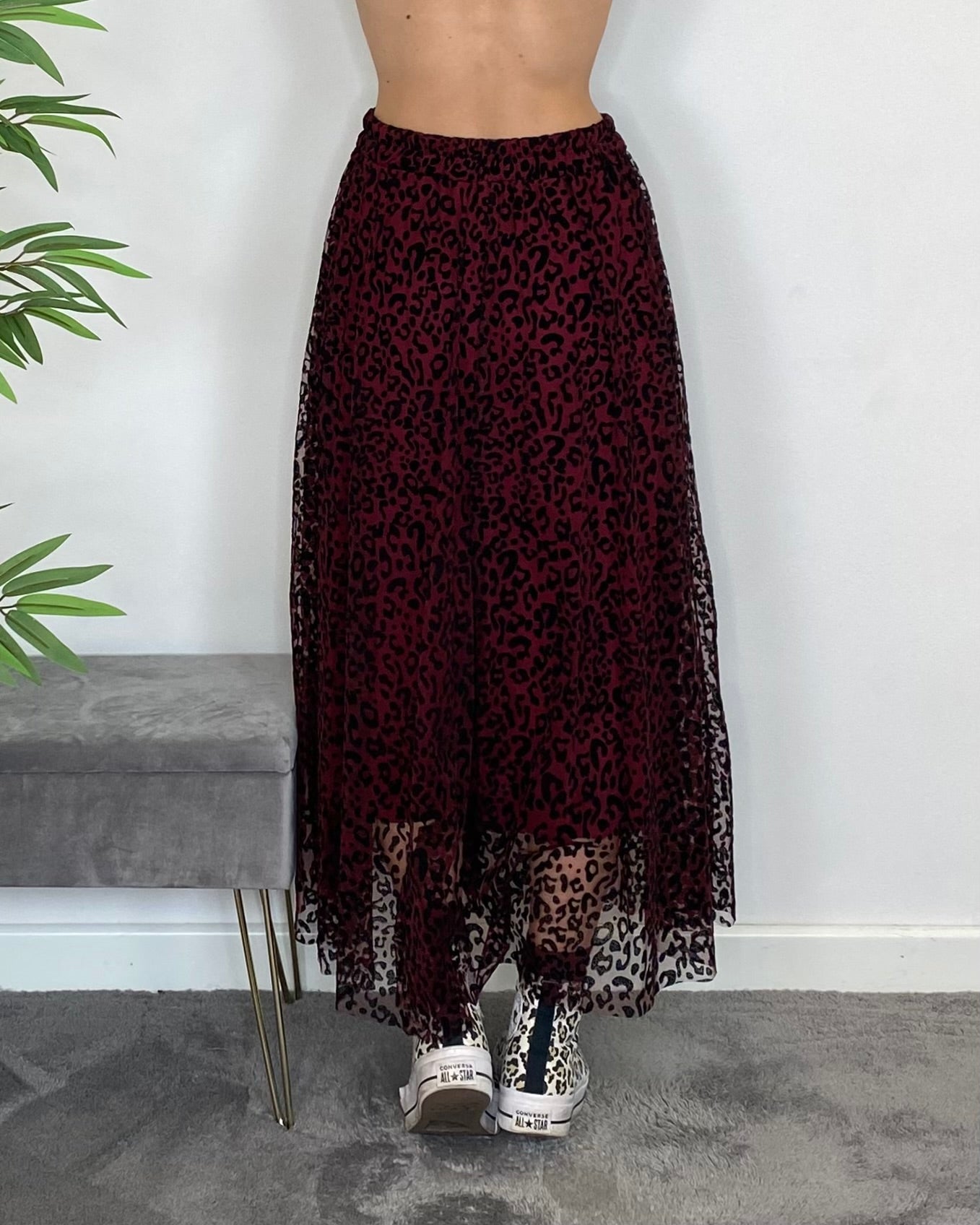 Gonna tulle animalier - BORDEAUX