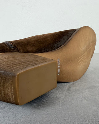 Susy Mix - Texanino pelle scamosciata - MORO