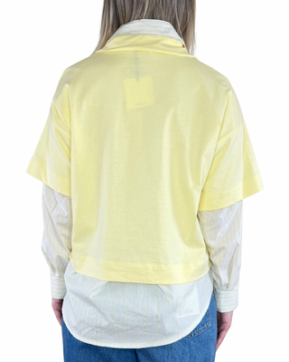 Vicolo - Polo scatola in jersey - GIALLO