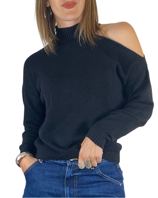 Susy Mix - Lupetto cut-out - NERO