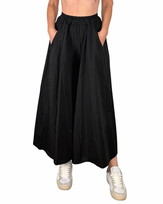 Habiti - Gonna pantalone in cotone - NERO