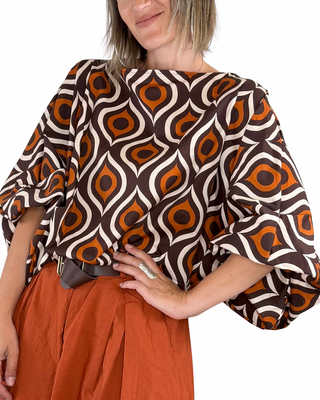CADì - Blusa Farfalla - MATTONE