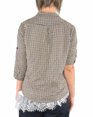 Habiti - Camicia Cami coreana quadri - BLU