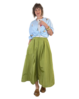 CADì - Camicia Manila ricamata - CELESTE