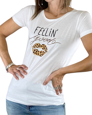 Susy Mix - T-shirt "feelin'glam" - BIANCO