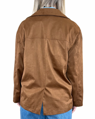 Susy Mix - Blazer dritto dainetto - cuoio