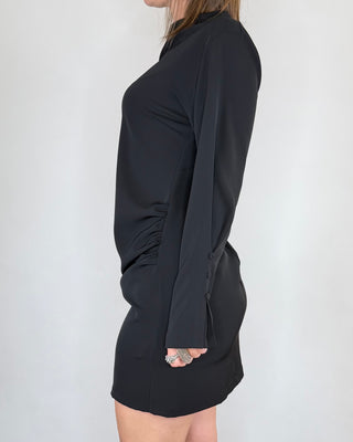 Susy Mix - Abito fluido con bottoni - NERO