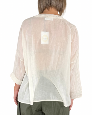 Habiti - Blusa scollo V - PANNA