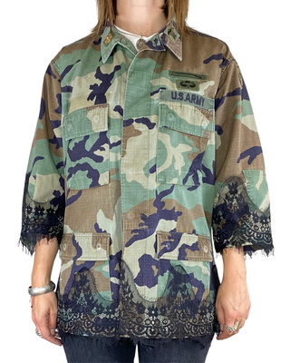 Tensione In - Giacca camouflage inserti pizzo - CAMOUFLAGE