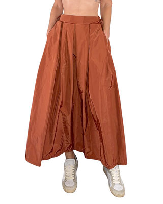 CADì - Gonna lunga effetto taffetà - MATTONE