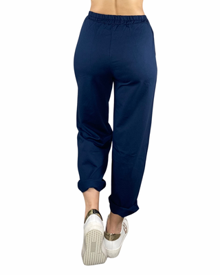 susy mix - felpa m/manica con pantalone baloon - blu