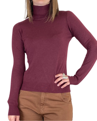 vicolo - dolcevita slim - bordeaux