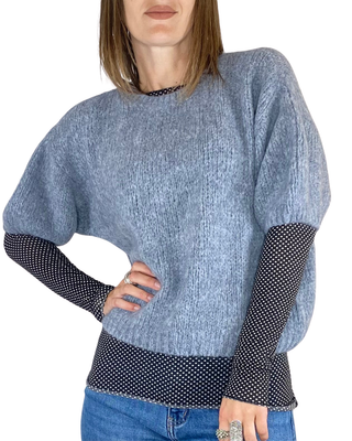 Habiti - Maglia Fluffy - GRIGIO