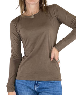 Susy Mix - T-shirt manica lunga - CIOCCOLATO