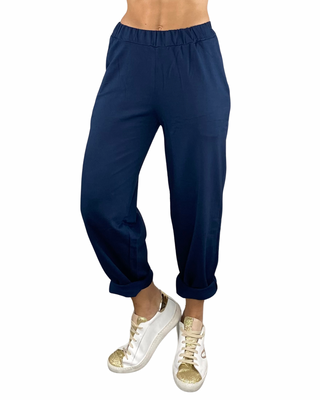 susy mix - felpa m/manica con pantalone baloon - blu