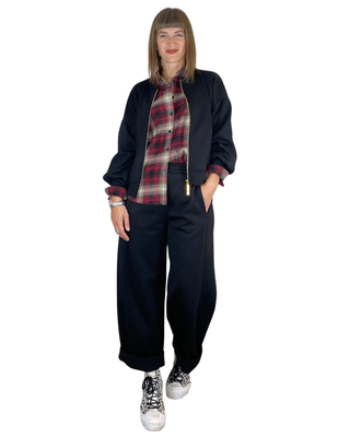 Habiti - Pantalone Japan scuba - NERO