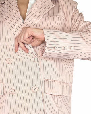 Habiti - Completo gessato oversize - ROSA/NERO